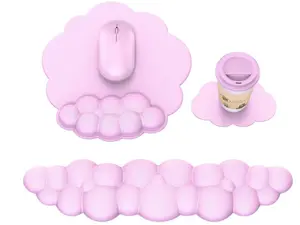 Cloud Wrist Rest Keyboard Mouse Pad Set Ergonomic Memory Foam Desk Support