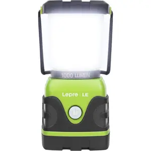 Lepro LE 1000LM Battery Powered LED Camping Lantern Waterproof Tent Light with 4 Light Modes Dimmable High Brightness IPX4 Water Resistant Portable Lantern Flashlight for Camping Emergency Power Outages