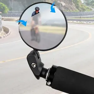 Bicycle Rearview Mirror, 1/2 Counts 360° Rotatable Adjustable Bicycle Handlebar Mirror, Outdoor Accessories for Bicycle, Electric Bike, Scooter