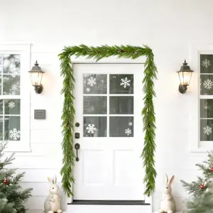 6 Ft Realistic DIY Cedar Garland, Faux Green Garland, Real Touch Artificial Greenery Pine Garlands for Home Table Mantle Stairs Railing Window Outdoor Decor