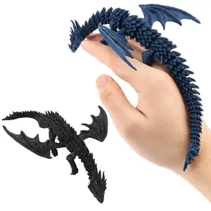 3D Printed Dragon Toy, 1 Count Flexible Dragon Toy, Stress Relief Toy, Creative Decoration, Decor Figurine, Collection Craft, Home Office Novelty Toy