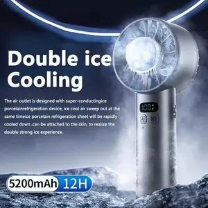 Handheld Cooling Fan, 100 Speed Settings, 5200mah High-Speed Fan, Portable USB Mini Fan, Ideal for Outdoor, Camping, Office Use