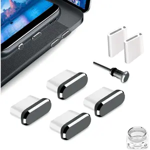 4 Pack USB C Dust Cover Plugs Type C  Port Cap Gray, Compatible with  16 15 Pro Max Plus  S25 S24 S23 S22 S20 Ultra Plus Anti Lost USB C Phone Charm Dirt Protector
