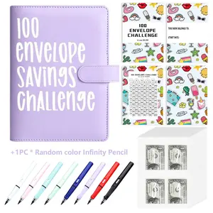 100-envelope savings book + unlimited pencils – save $50 easily and funly. Adorable office supplies for easy work organization. A must-have for children's development.