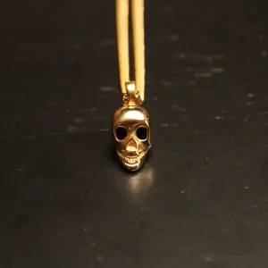 Gold Skull Pendant Chain Necklace