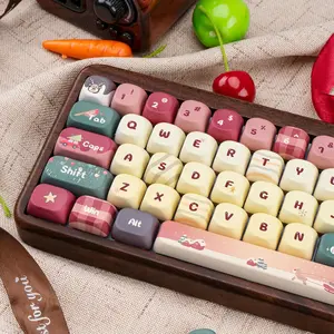 COOMICKEY Cute Cartoon Christmas Keycap Set,130-key Kawaii Custom PBT Dye-Sub Keycaps,MOA Profile for Cherry MX/Gateron Mechanical Keyboards tiktokshopspringglowup.