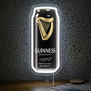 Guinness Neon Signs Beer Bar Neon Led Light Bedroom Guinness's Harp Irish Sign Glass Neon Signs for Office Hotel Pub Cafe Birthday Party Man Cave Neon Light Art Wall Lights