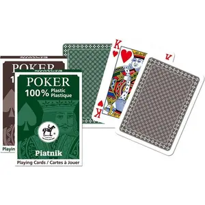 Piatnik Plastic Poker Single Deck - 100% Plastic, Washable, Durable Card Game for Toys & Hobbies, Games & Puzzles