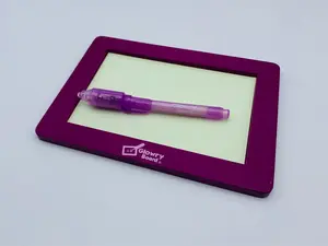 Glowing Board Educational Writing Tablet with Purple Frame and Pen for Enhanced Writing Skills and Learning Activities Ideal for Students