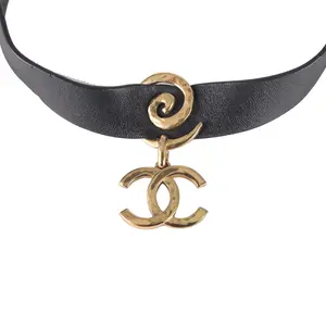 Pre-owned 【DIZ】 22S Totem Choker with double C logo P225172376