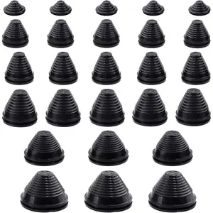 26 count 6 Sizes 25/30/35/40/50/60mm Tower Shaped Rubber Grommet Assortment Kit, Drill Hole Firewall Hole Hole Plug Drill Hole Grommets Synthetic Wire Protection for Auto  Wire  Wire