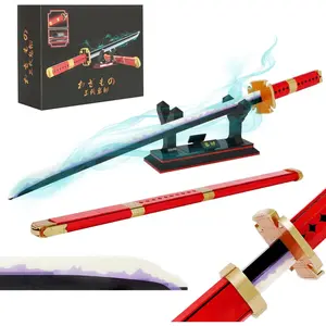 Demon Slayer Katana Building Set, 803-Piece Sandai Kitetsu Yamato Sword Building Block with Scabbard and Stand, Anime Toy Gift for Boys