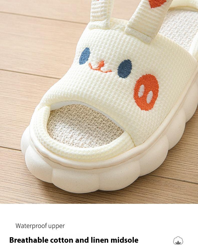 Open Toe Couple Hemp Slippers