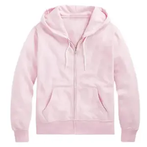 2024 New Cherry Blossom Pink Zipper Cardigan Jacket Independent Stand Unisex Hot-Selling Zipper Hoodie In Stock Womenswear Sweatshirts
