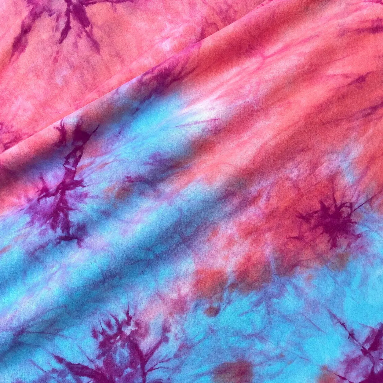 93% Bamboo 4-Way Stretch Tie-Dye Jersey Knit Fabric, 60" Width, 5.5 oz/yd², Spandex-Watermelon Cotton Blend, Sustainable APC Fabrics for Leggings, Dresses, Everyday Clothing
