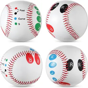 4 count Pitch Practice, Baseball Pitching Grip Trainers with Finger Placement, Markers Baseball  Equipment for Teenagers Beginners to Learn Multiple Baseball Grips (Soft/Hard)