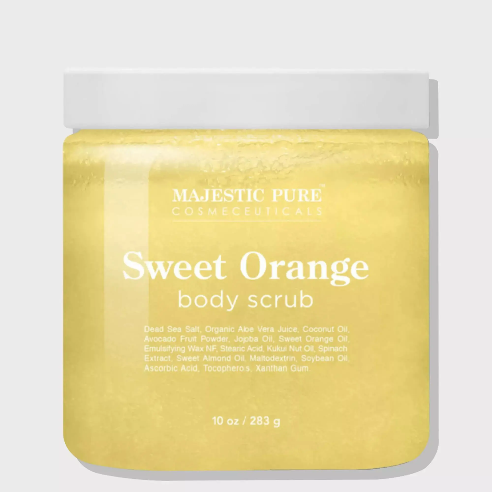 Body Scrub for Smooth Skin, Moisturizing Cleanser with Sweet Orange, Coconut, and Natural Oils, 10 oz Body Care, Polish