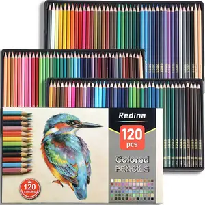 Premier Colored Pencils For Adults Coloring Book Artist Color Pencil Set (120-count) Handmade Canvas