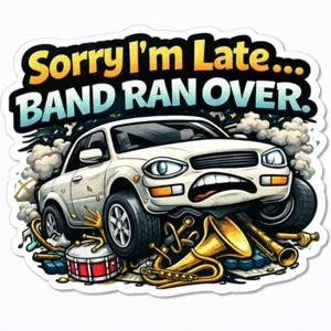 Sorry I’m Late Die-cut stickers
