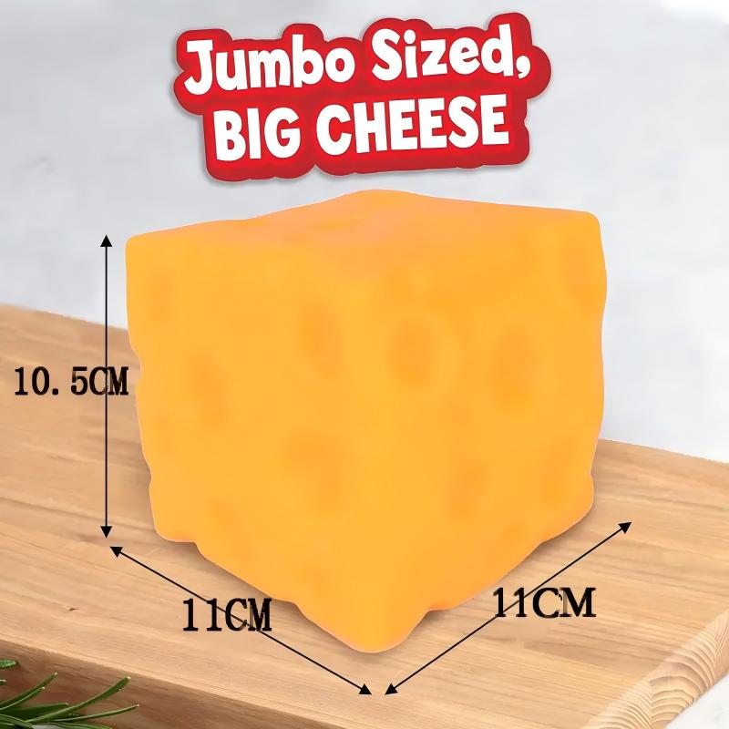 Squashy Cheese Block Yellow, moldable fidget ToywithSqueeze Feature, Ideal for Play and RelaxationReboundingSensory Toy Helps Relax & Focus, SensoryCheese for Kids& Adults, TPR Material