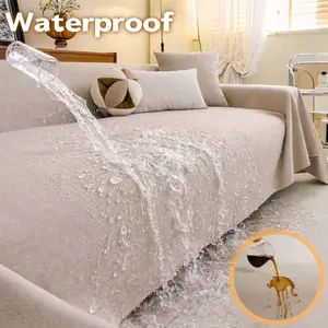 Waterproof Sofa Throw Blanket 1PC, Soft Anti-Slip Sofa Cover Towel, Spill-Resistant Furniture Protector, Washable Sofa Slipcover for Living Room, Pet & Kids Friendly Sofa Throw
