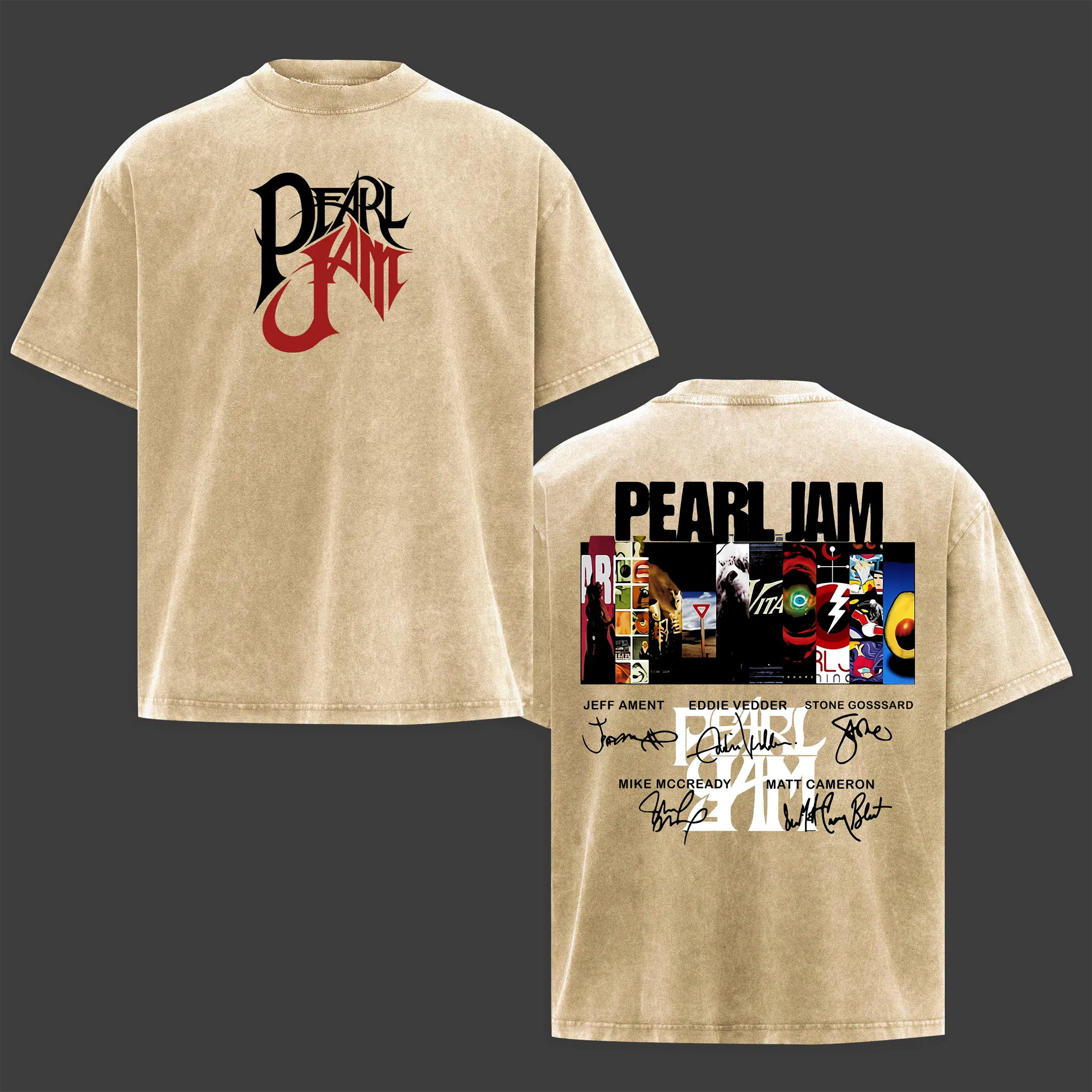 Vintage Pearl Jam - 90s Grunge Band Acid Wash Tee , Vintage Rock