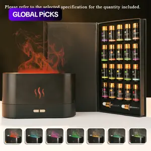 Colorful Flame Air Aroma Diffuser Humidifier with Essential Oils, Long-Lasting Scents, 7 Flame Colors Noiseless Essential Oil Diffuser for Home, Office, Yoga #GLOBAL PICKS