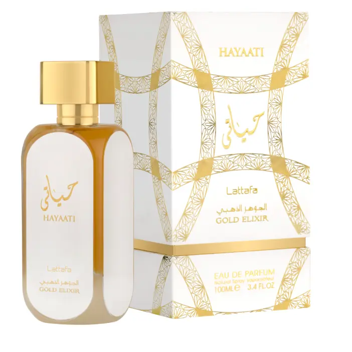 Lattafa HAYAATI GOLD ELIXIR Unisex Floral-Spicy Fragrance, 3.4oz(100ml) - Grapefruit Top Notes, Long-Lasting Scent