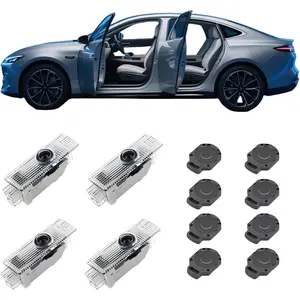 ZKAYUN Never Fade LED Car Door Light 4PCS HD Lens Decoding Chip Aluminum Heat Sink Compatible with 1/3/4/5/6/7/x1/x2/x3/x4/x5/x6/x7/M/328i/28i/530i/528i/e92, High Definition, Aluminum Base
