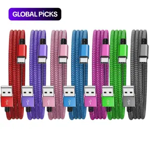 USB-C Fast Charging Cable 3 Counts (3.3/6.6/10ft), Durable Nylon-Braided Type C Charging Cable, Multi-Length Options, Compatible with Samsung & Google Phones #GLOBAL PICKS