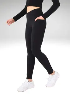 Women's V Cross Waist Yoga Pants With Pockets – High Waist Workout Leggings For Running, Yoga & Gym
