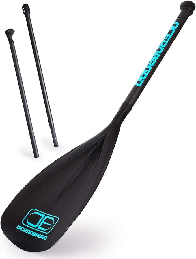 SUP Paddle Board Paddle 3 Pieces Adjustable Carbon Shaft Stand up Paddle with Bag