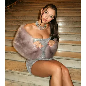 Sammy Rhinestone Fishnet Mini Dress