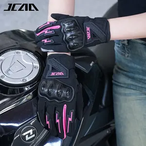 Jcaa Summer Breathable Motorcycle Gloves, Men & Women Off-Road Racing Full Finger Wear-Resistant Anti-Fall Moto Gloves