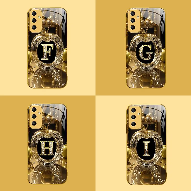Suitable for [iPhone 16 Plus] New high-end letter glass mobile phone case New business simple electroplated glass mobile phone case affordable anti-drop and anti-fingerprint 995