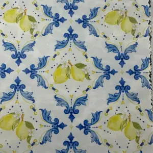 Zesty Small Lemons Swimwear Fabric - 270g 80% Nylon-20% Spandex Blend, Radiant Kinetic Luxe Stretch, 58/60 Inches Width, Enhanced Recovery for Leggings & Dancewear