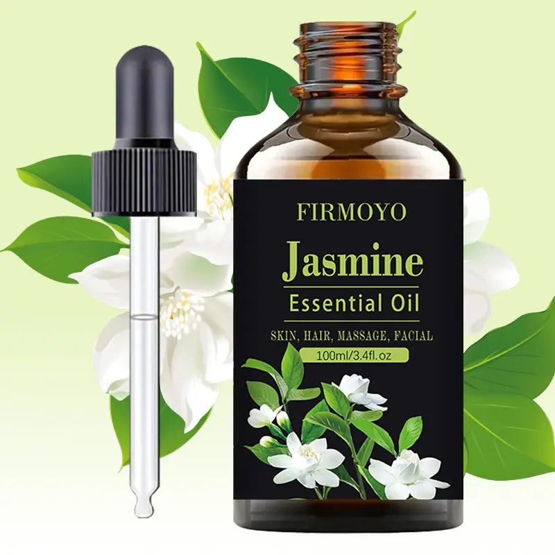 3.38 oz. jasmine essential oil, plant-derived, suitable for dry hair and skin, provides long-lasting hydration and nourishment, making it ideal for massage and skincare, suitable for all skin types, moisturizing, Hydrating treatment oil