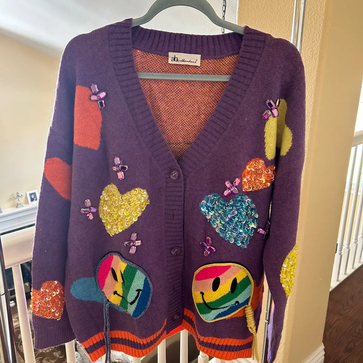 Smiley face cardigan 2 colors Knitwear Womenswear Tops Comfort