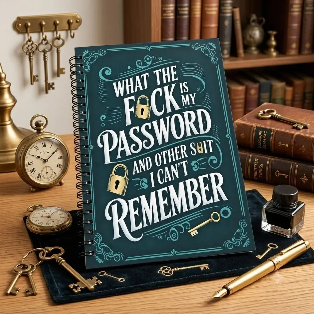 Password Log Book, Spiral Password Keeper Notebook, Internet Login Organizer, Website Password Journal, Address Book for Home Office, Account Tracker Gift
