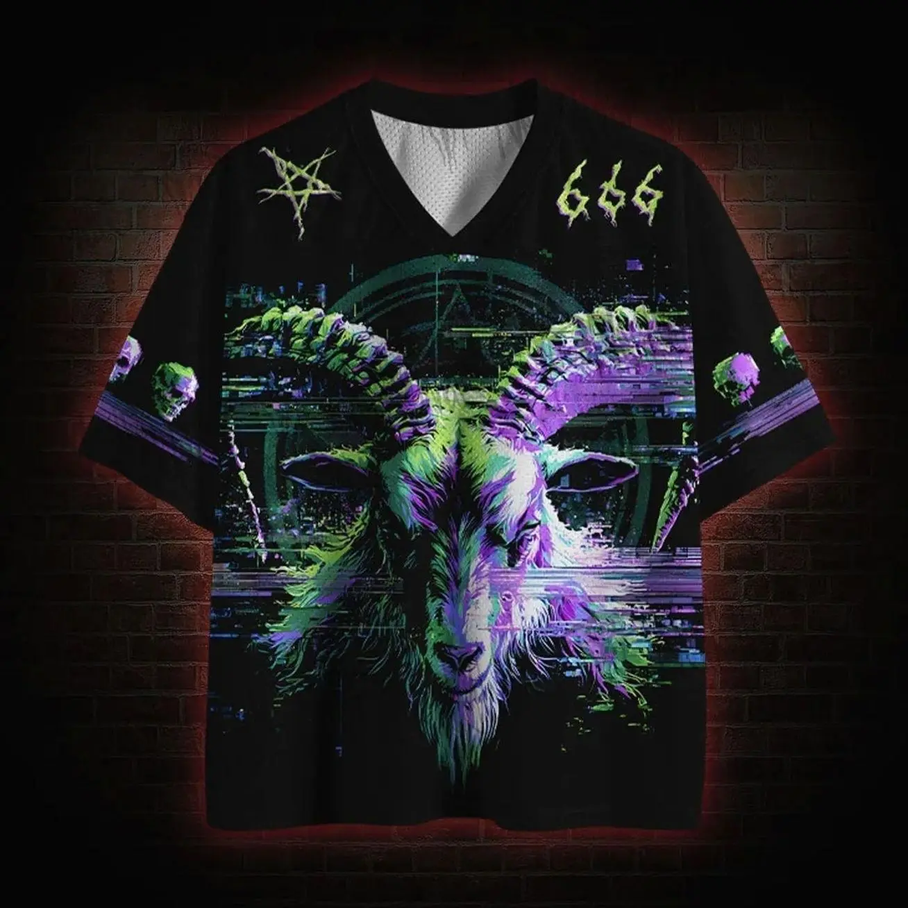 Glitch Baphomet Mesh Jersey AVC BE2