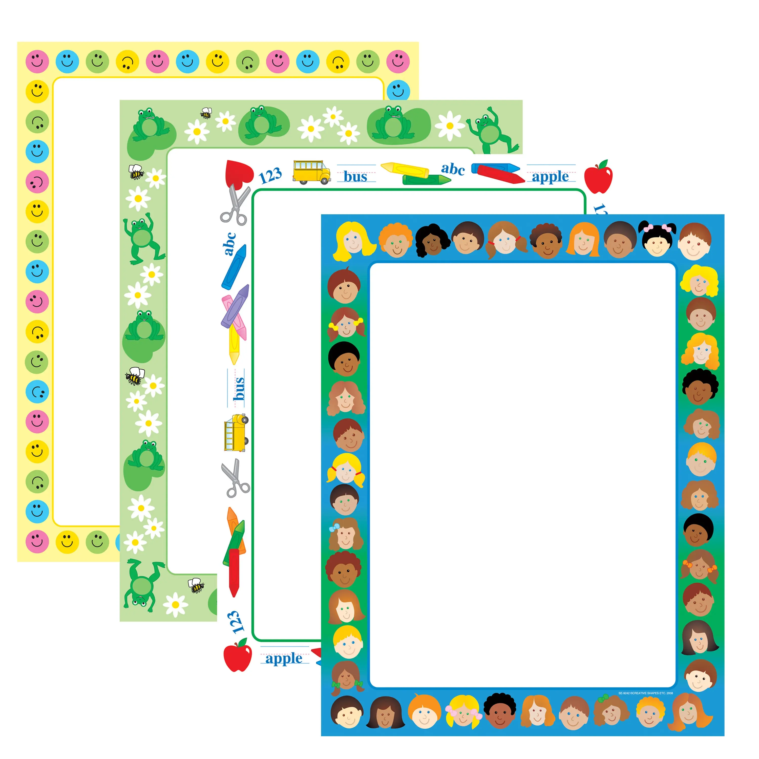 SHAPES ETC. Computer Paper Set - 120 Sheets, Teacher-Focused Office Stationery for Classroom Use