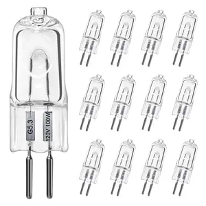 24 Pack G5.3 Halogen Bulbs,120v 100w Bulb Mini Spotlight Bulbs 2 Pin Clear Capsule Lamp Bulb,Dimmable 2700K Warm White Light Bulbs