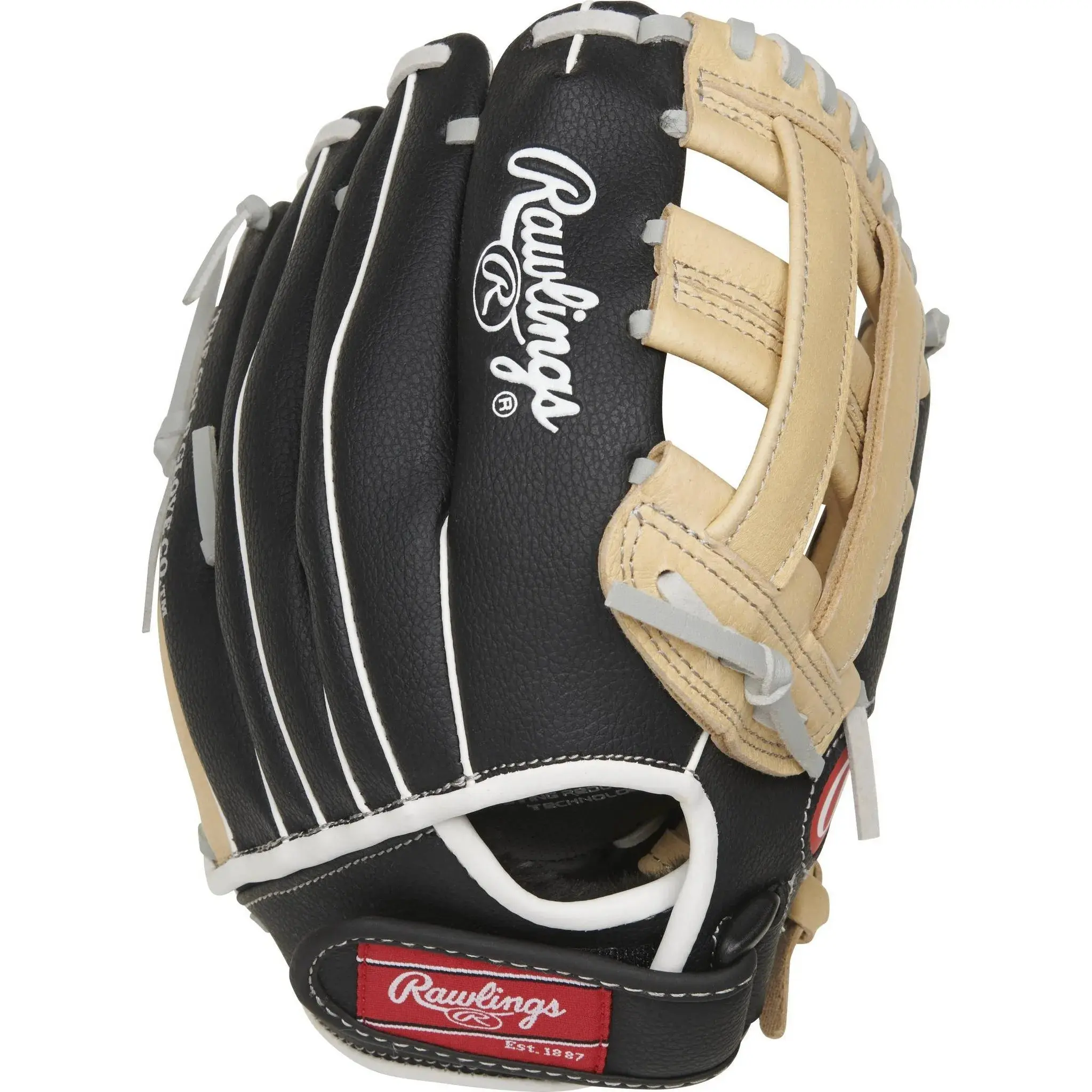Youth Baseball T Ball Glove - Black/Brown