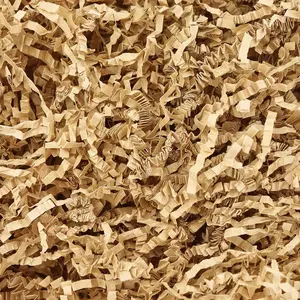 Crinkle Cut Paper Shred Filler 2 LB Brown Shredded Paper for Gift Boxes Bags Basket Filler Decoration Grass Cushion Paper Streamer Stuffing for Christmas Thanksgiving Mother's Day Gift Wrapping