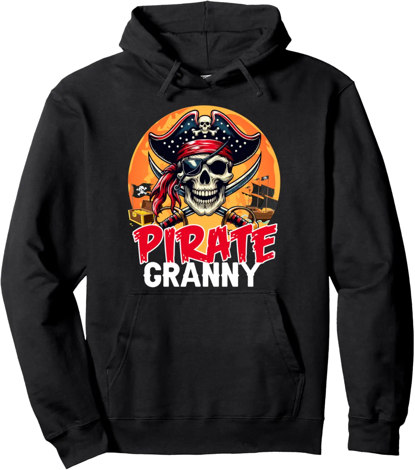 Pirate Granny Halloween Horror Pirate Skull Costume Family Pullover Hoodie - Phoebeumba Shop 33B0DG3S7XTP