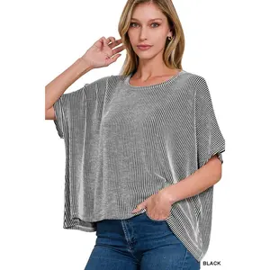Striped Ribbed Top
