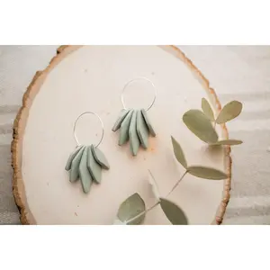 Clay earrings | hoop stacks