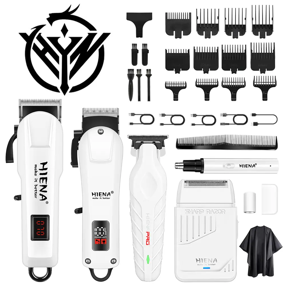 Men's Professional Hair Clipper Set, Barber-Grade 5-Piece Cordless Grooming Kit – LED Display, Smooth Anti-Tangle Trimming, All-in-One for Hair & Beard, Includes Precision Styling Tools + Storage Box. A Premium Gift for Boyfriend/Husband