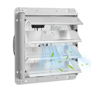 12 Inch Automatic Shutter Exhaust Fan Wall Mount, 1000 CFM High Speed Ventilation Fan with Quiet 1500 RPM Motor for Attic, Garage, Greenhouse & Shed