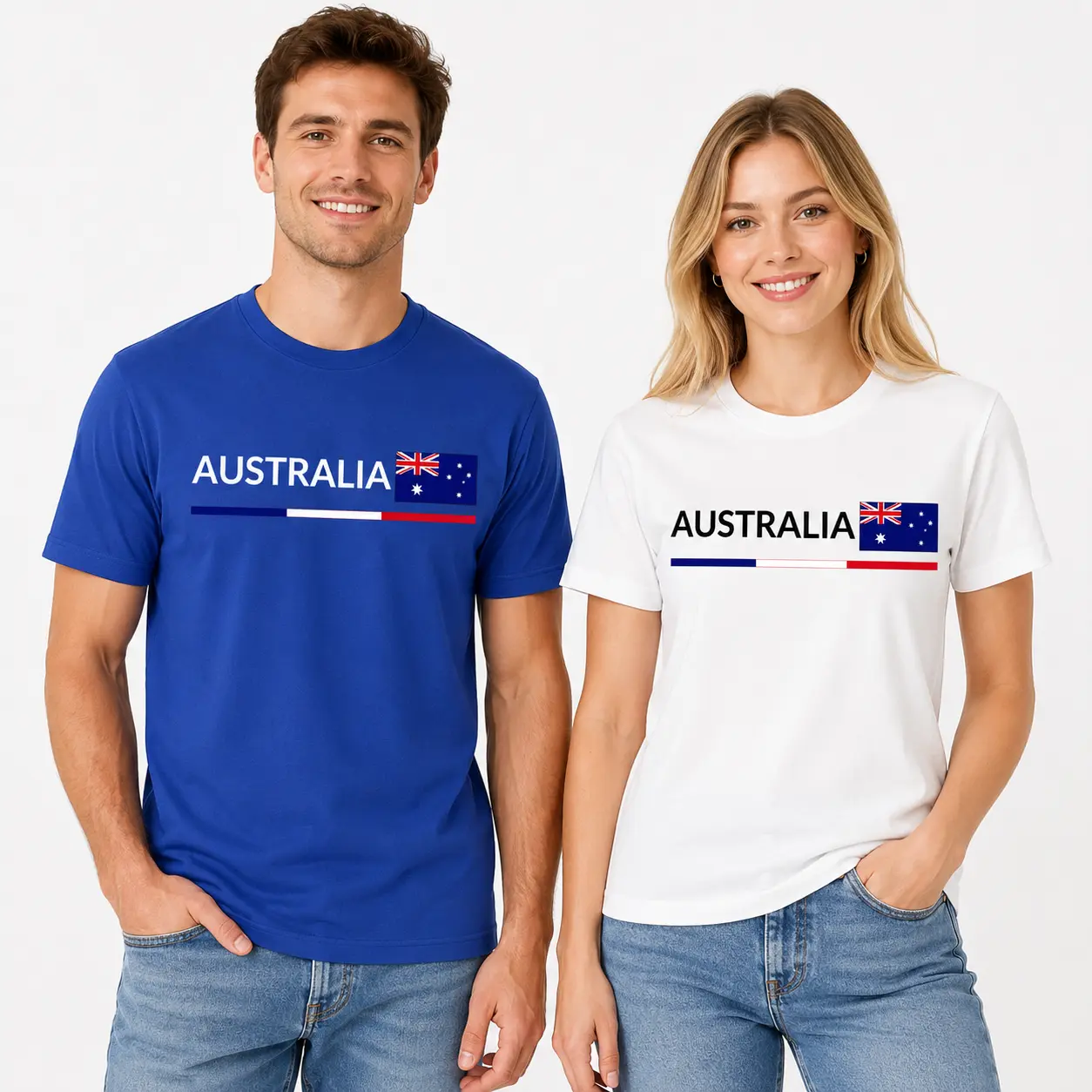 Australia Flag Shirt,AUS Tee,Horizontal Minimal Australia Aussie National Flag Striped Graphic T-Shirt,220GSM Breathable Combed Cotton Straight Fit Blue Unisex Tee,National Pride Flag Symbol Arms Tee